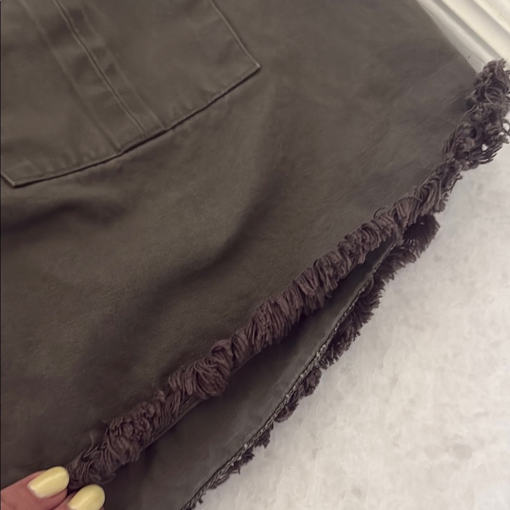 J.O.A. Khaki Dress with Fringe Details - Picture 8 of 9